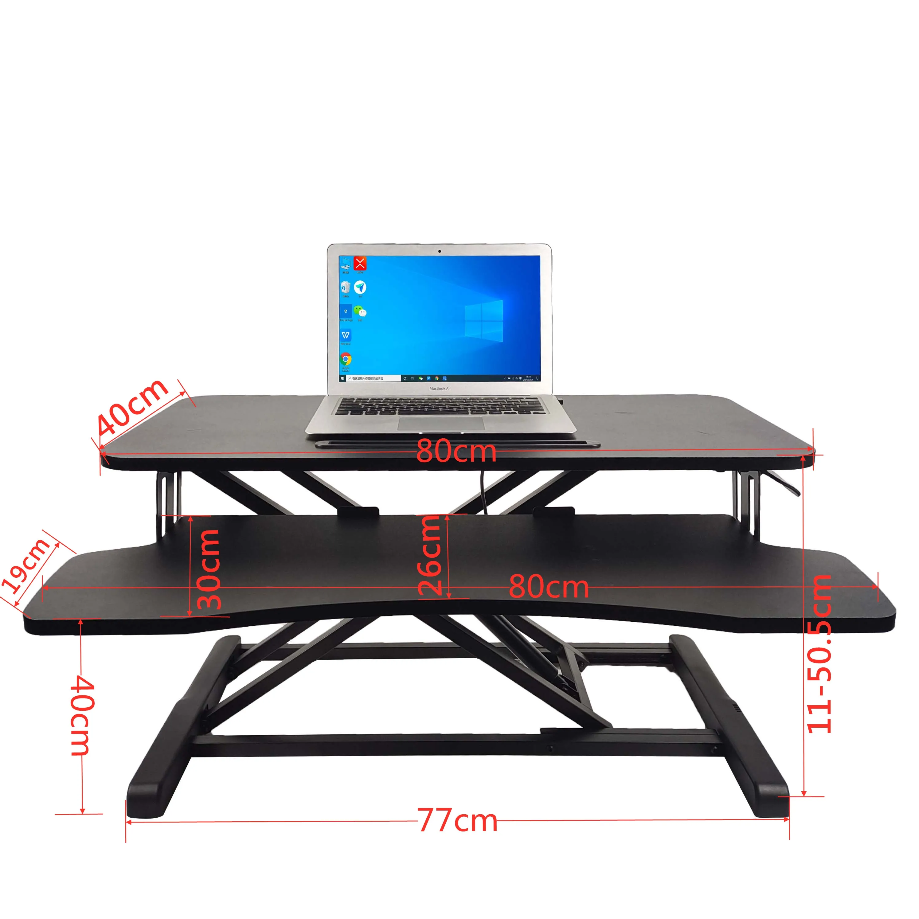 

Gas Spring Lifting Gas Lift Desk Riser Adjustable Desk Converter on desktop