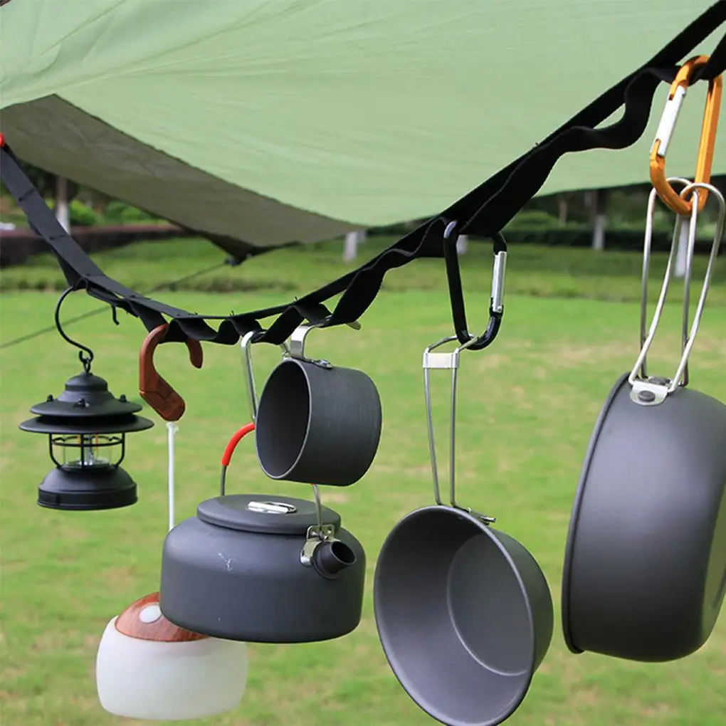 

Крутая вешалка для кемпинга, ремни, вешалка для белья, ветрозащитный Противоскользящий органайзер для пикника, навес для пешего туризма, ал...