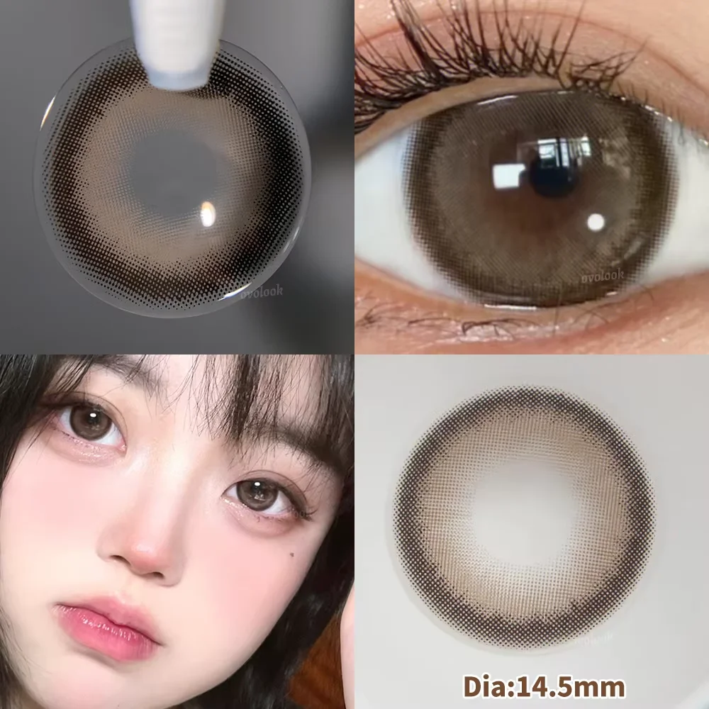 OVOLOOK-1 пара цветных контактных линз для глаз линзы по рецепту с градусами красивые