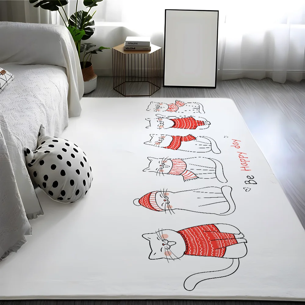 

Cartoon Kitchen Entrance Doormat Home Bedroom Floor Decoration Hallway Mat Balcony Bathroom Anti-Slip Carpet Modern Printing Rug