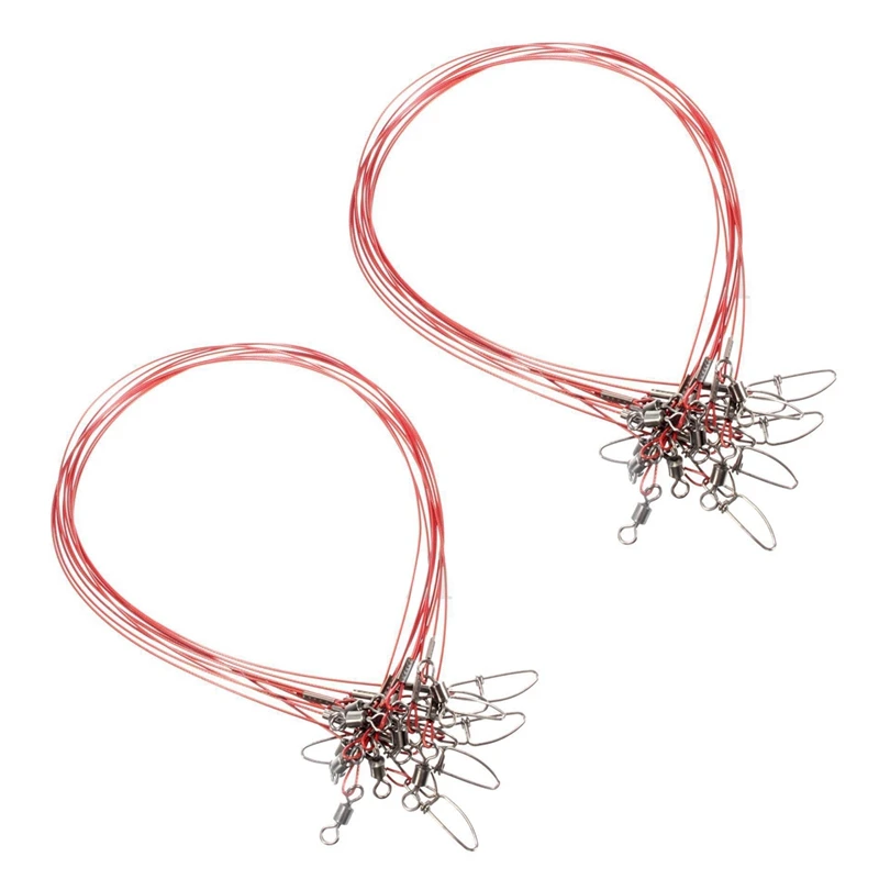 

Fishing Lures Stainless Steel Trace Wire Leader Spinner Swivel Line 50 Cm 50 Kg Amount:20 Pcs