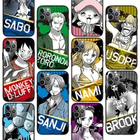 one piece character phone case for iphone 11 12 pro max 13 mini 7 plus x xs xr apple 6 6s 8 se 5 5s fundas back cover coque
