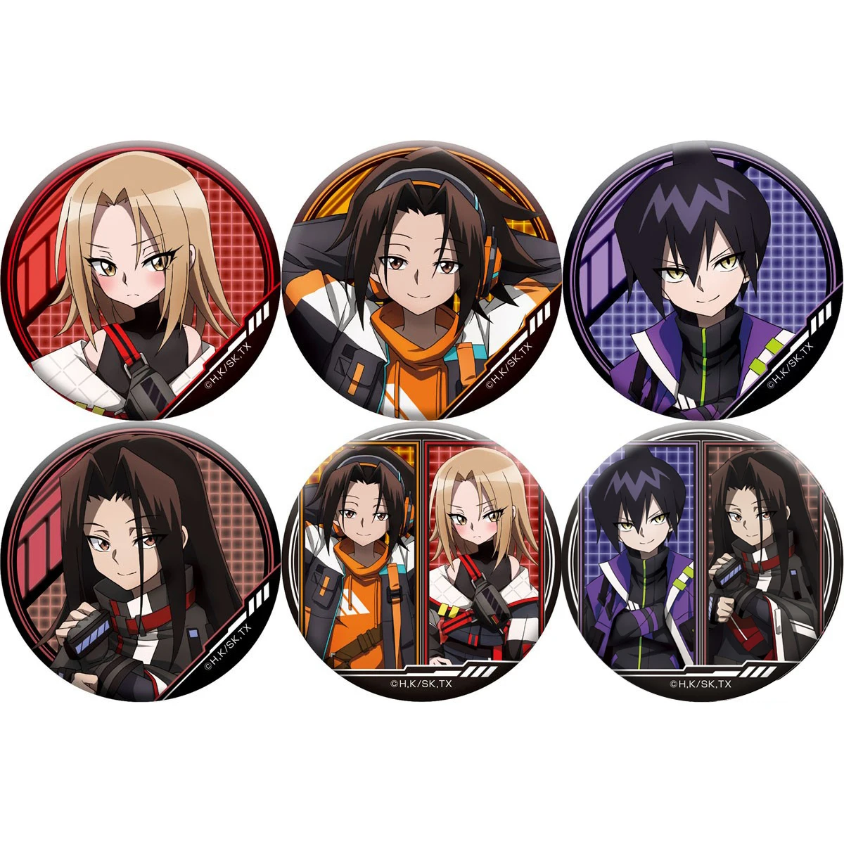 Металлическая брошь-значок Shaman King с аниме Yoh Asakura Hao Anna Kyoyama Tao Ren