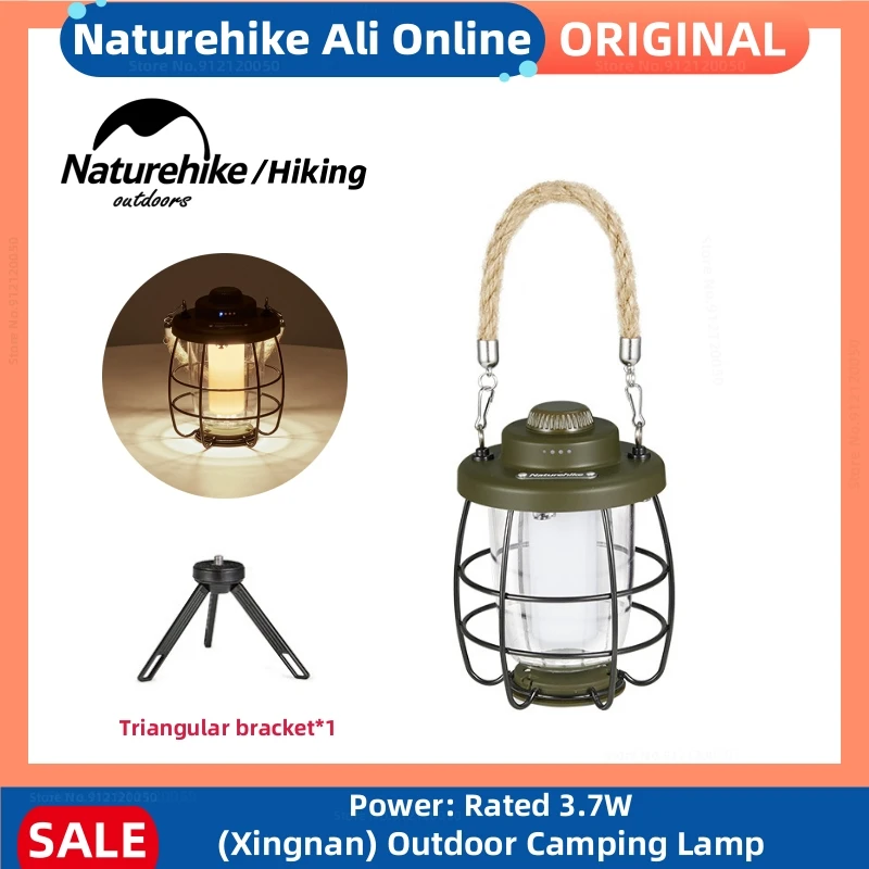 

Naturehike Портативный кемпинговый светильник Открытый водонепроницаемый многофункциональный инструмент освещения Лагерь палатка висит свет С треугольной подставкой