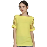 summer blouse sexy women ladies hollow sleeve slash neck loose shirts plus size casual tops s 5xl