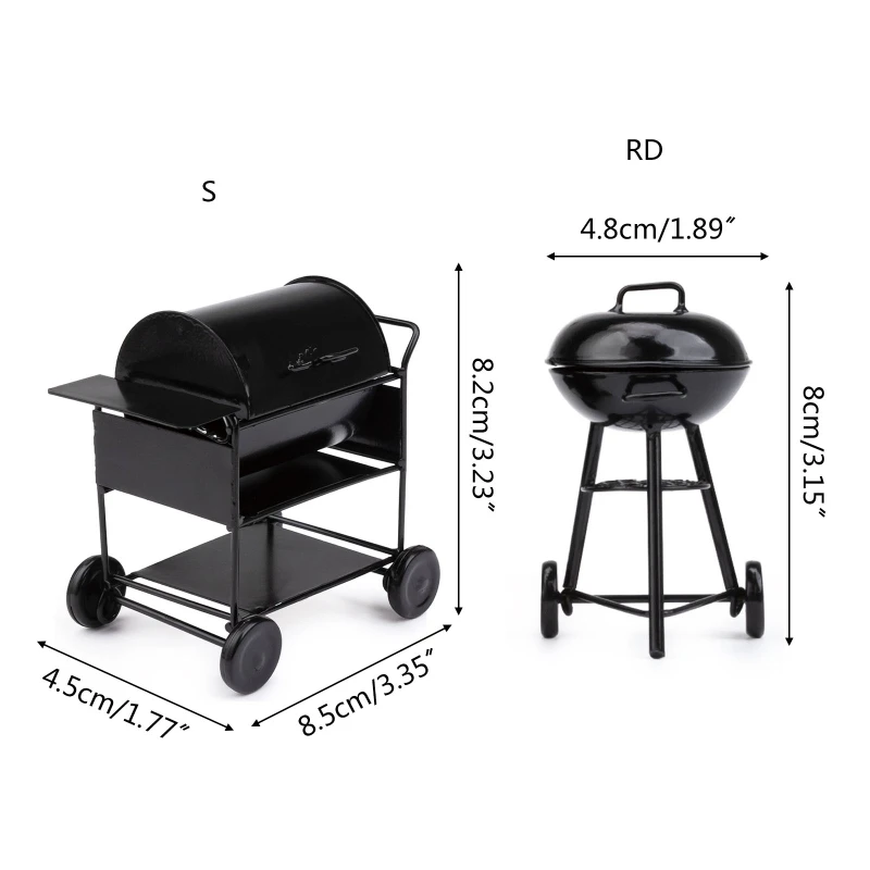 

Toy Miniature Barbecue Model Grill BBQ for Doll House Accs for PLAY Kitchen Utensil Toy Girls Boys Pretend Role-Play Pro