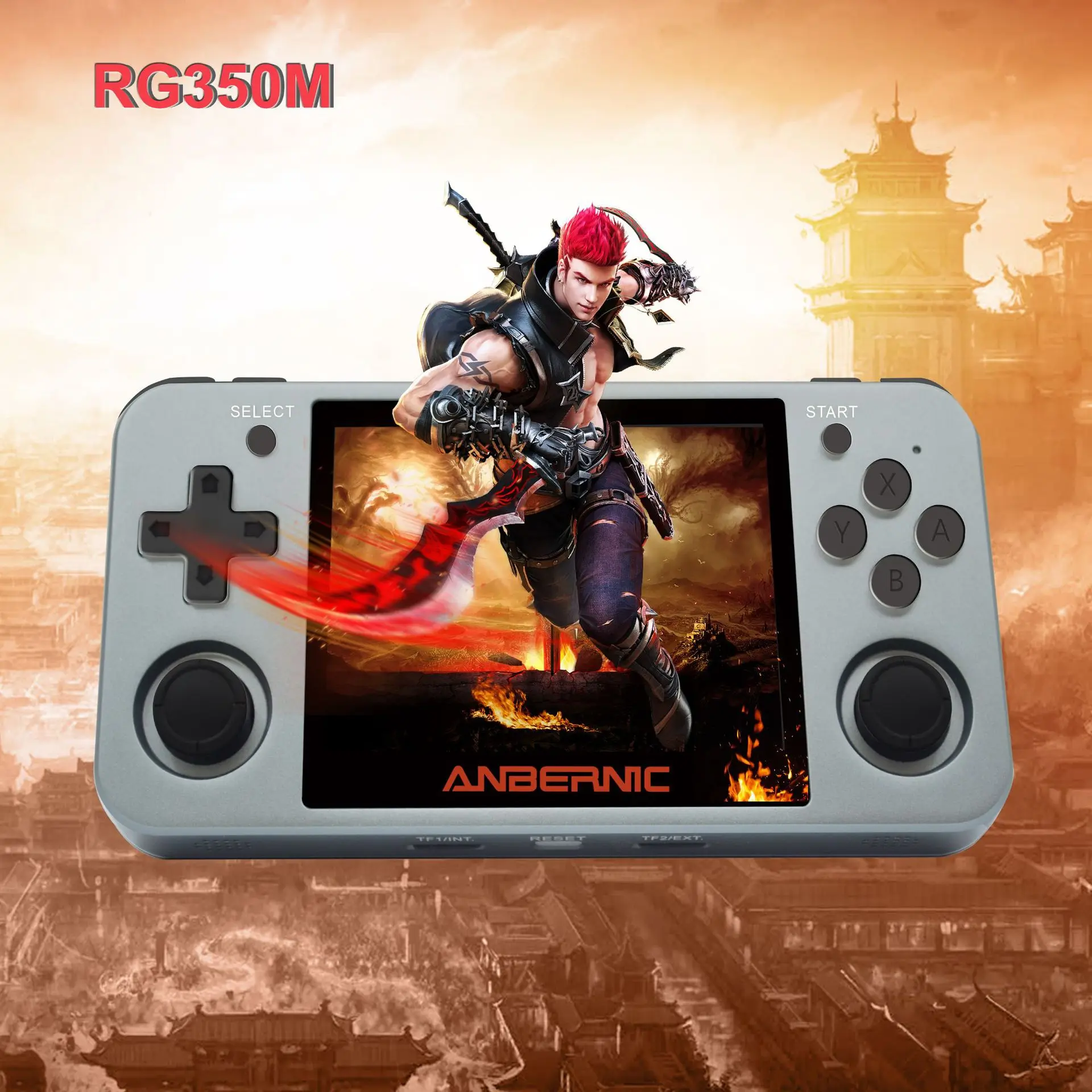 

Retro Games Aluminum Alloy IPS Screen RG350M PS1 Gift Video Games Console Emulators Handheld Game Player RG350 HDTV