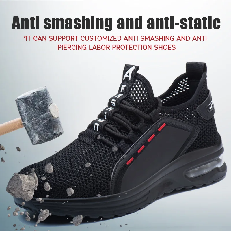 

Steel Toe Safety Shoes for Men Women Lightweight Work Sneakers Puncture Proof Work Shoes Unisex Coustruction Safety Work Boots