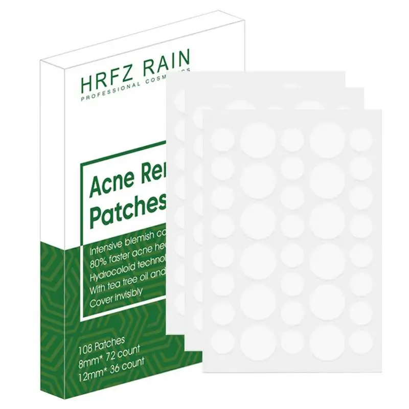 

Hydrocolloid Blemish Patches Pimple Healing Patch 108 Counts Absorbing Cover Invisible Blemish Spot Waterproof Facial Stickers