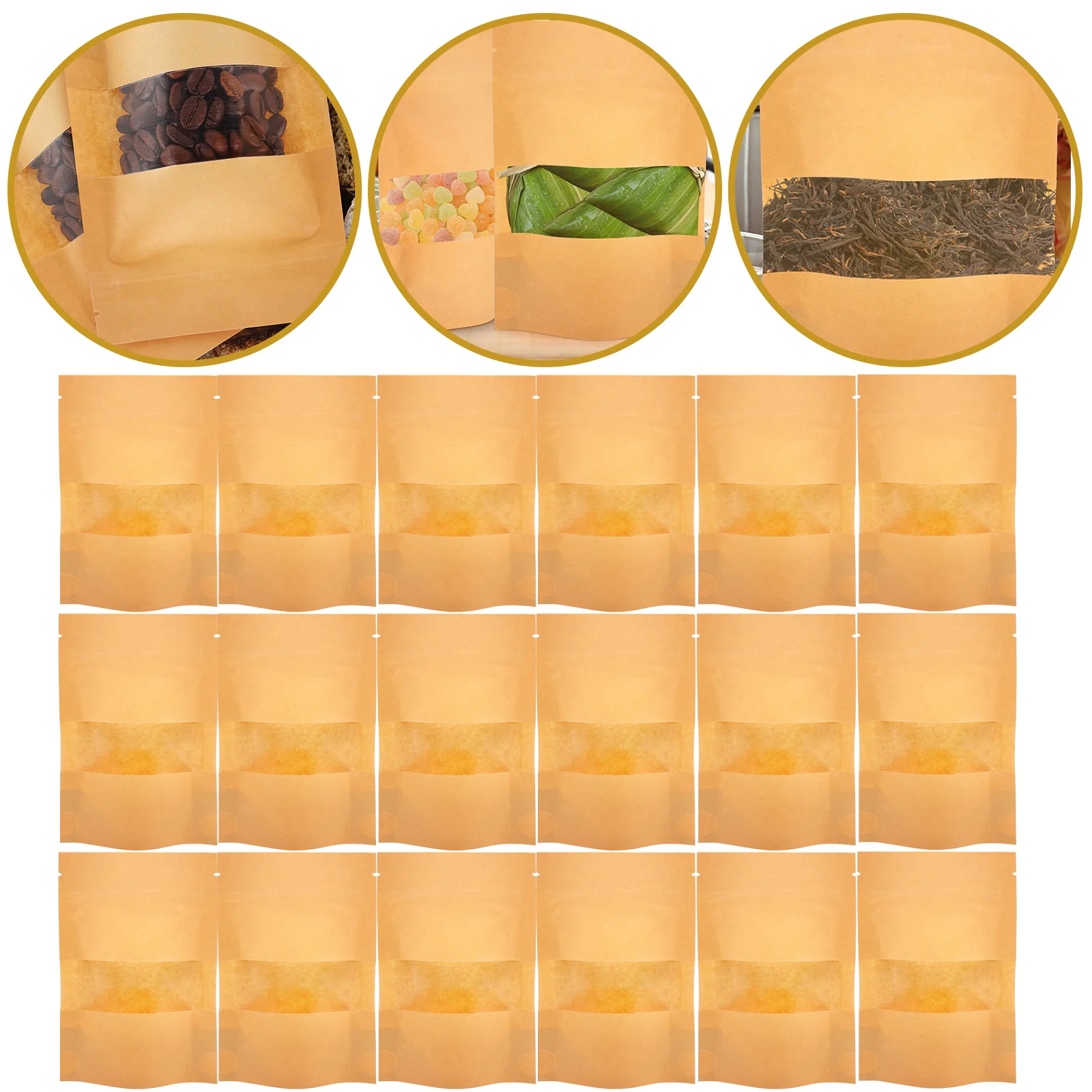 

100Pcs Bread Take Out Bread Bags Convenient Paper Bags Bakery Paper Bags for Take Out Snack Grocery