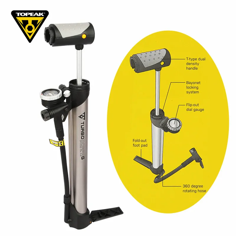Topeak TTM-DG MTB 160psi High Pressure Tyre Pump Floor Stand