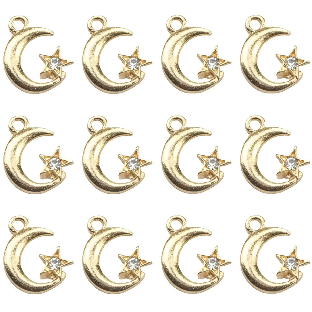 

Charm Pendant Charms Making Craft Jewelry Cute Mubarak Crystal Star Set Decoration Party Festival Supplies Eid Item Scrapbook
