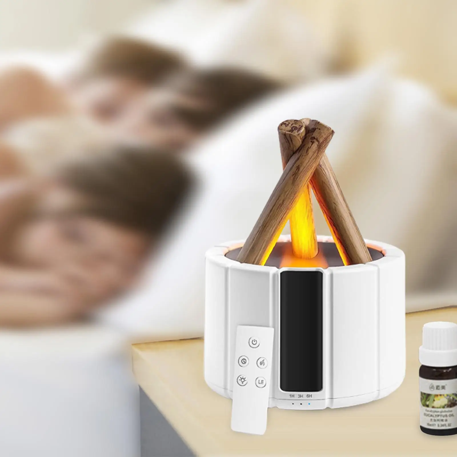 

Flame Aroma Diffuser Flame Humidifier, 250ml, Quiet with Fireplace Gift Air