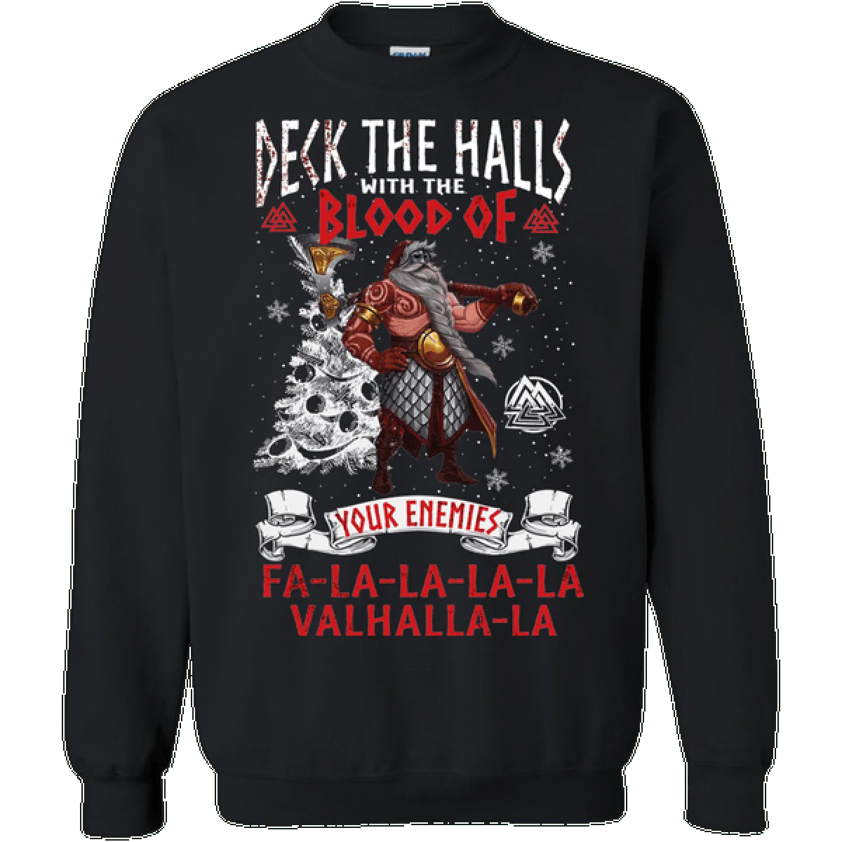 

Deck The Halls with Blood of Your Enemies- Vikings Christmas Hoodie New 100% Cotton Comfortable Casual Mens Sweatshirt