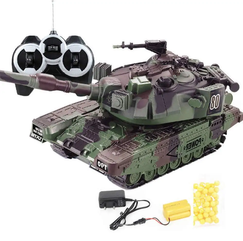 

1:32 RC Battle Tank Heavy Large Interactive Military War Remote Control Toy Car with Shoot Bullets Model Electronic Boy Toys