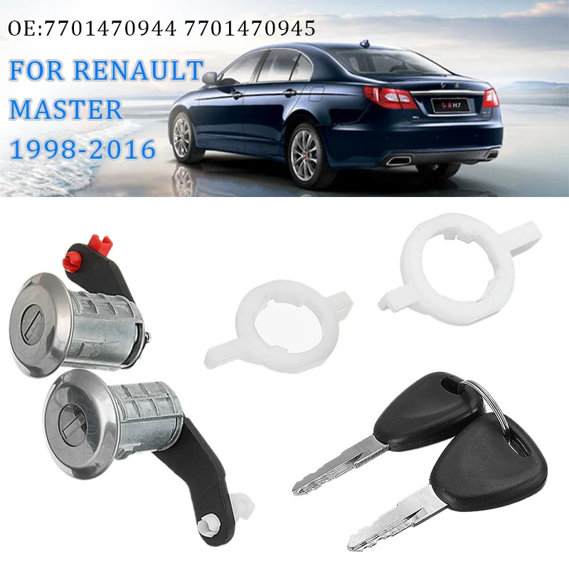 

Новый цилиндр для левой и правой двери автомобиля с 2 ключами для RENAULT MASTER 1998-2016 OE 7701470944 7701470945