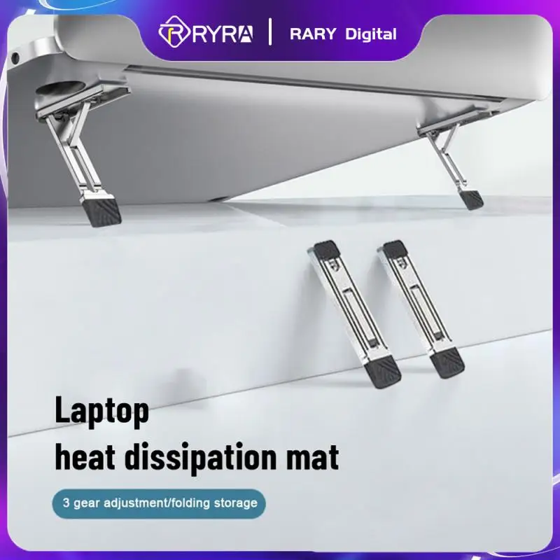 

RYRA 1 Pcs Mini Laptop Stand Invisible Desktop Holder For Notebook Cooling Pad Holder For Macbook Universal Laptops Feet Bracket