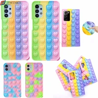 3d heart relieve stress phone case for samsung galaxy s20 fe s21 s22 ultra s10 s9 s8 plus a12 a51 a32 a21 a71 note 9 10 20 ultra