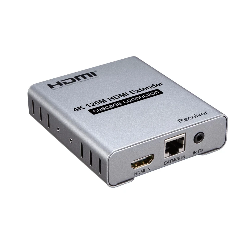 4K 120 м HDMI удлинитель по Cat5e/6 RJ45 Ethernet-кабель Поддержка каскадного подключения