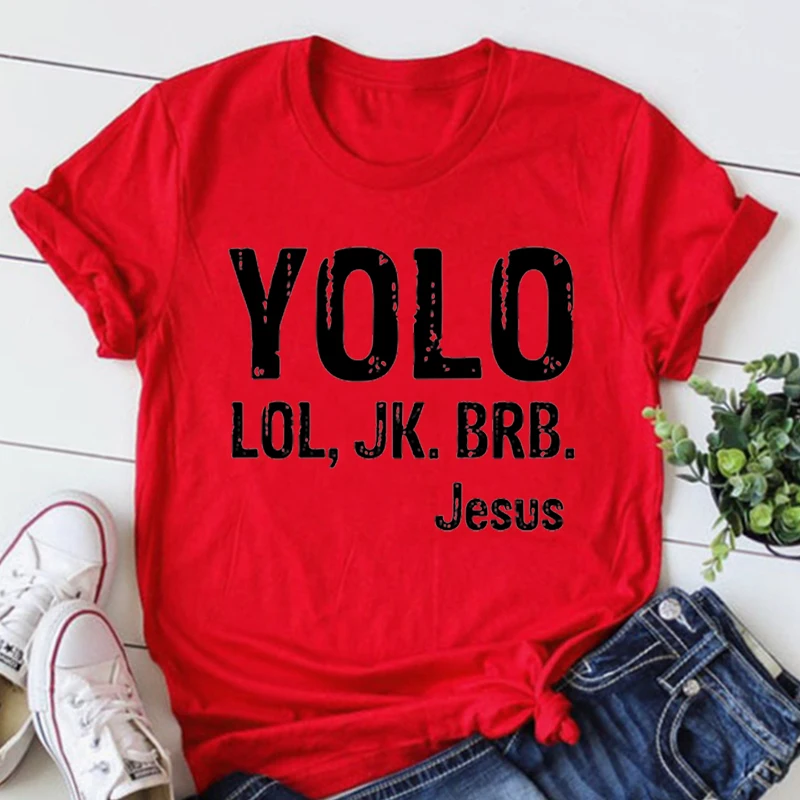 

You Only Live Once Aesthetic Clothes God Oversized T Shirt Jesus Tee Aesthetic Oversized T Shirt Streetwear Women Sexy Tops Cute