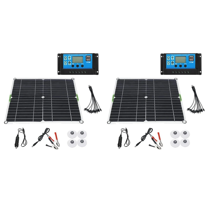 

2X 200W Solar Panel Kit 12V Battery Charger With 100A Controller Caravan Boat