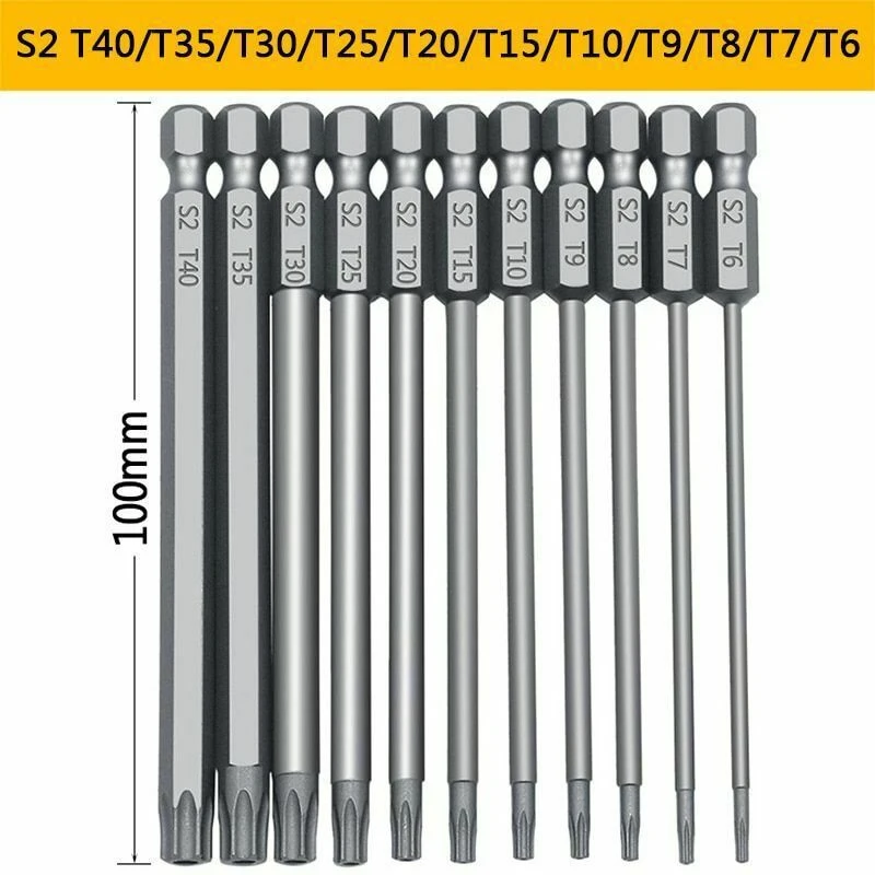 

11pcs Hex Head Allen Wrench Drill Bits Set 75mm SAE Metric Allen Screwdriver Bits Magnetic Tip Hex Key Screwdriver Socket Bit