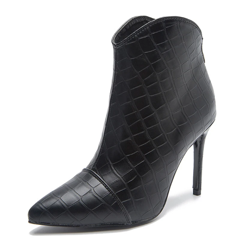 

Ankle Boots Women Shoes 2022 Outside Pointed Toe Party Zippers Ladies Short Modern Booties Fashion Red Casual Heels Female Shoes