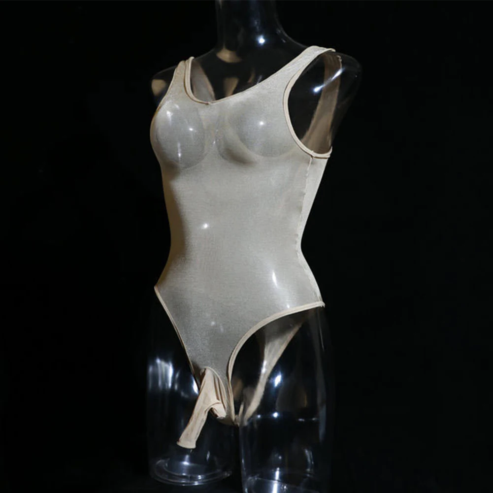 

Sexy Mens Glossy Underwear See-Through Thong Leotard Bodystocking Tank Bodysuit Leotards Wrestlings Singlet Bodysuit