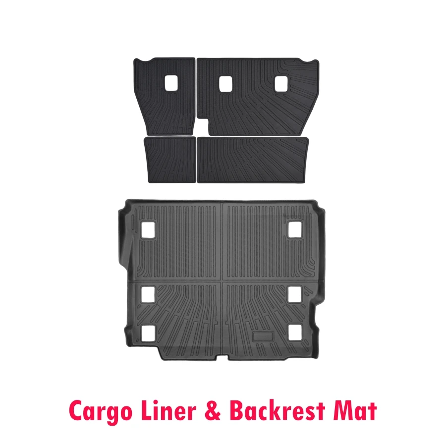 

Вантажный коврик из ТПЭ и коврик на спинку для Jeep Wrangler JL 4-дверный 2018-2025, всепогодный защитный коврик для багажника, защита спинки сиденья
