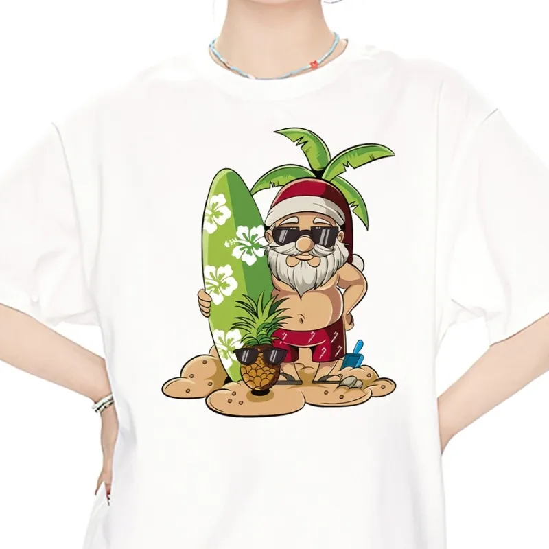 Weihnachtsmann комикс Футболка мужская парная комбинированная одежда с коротким