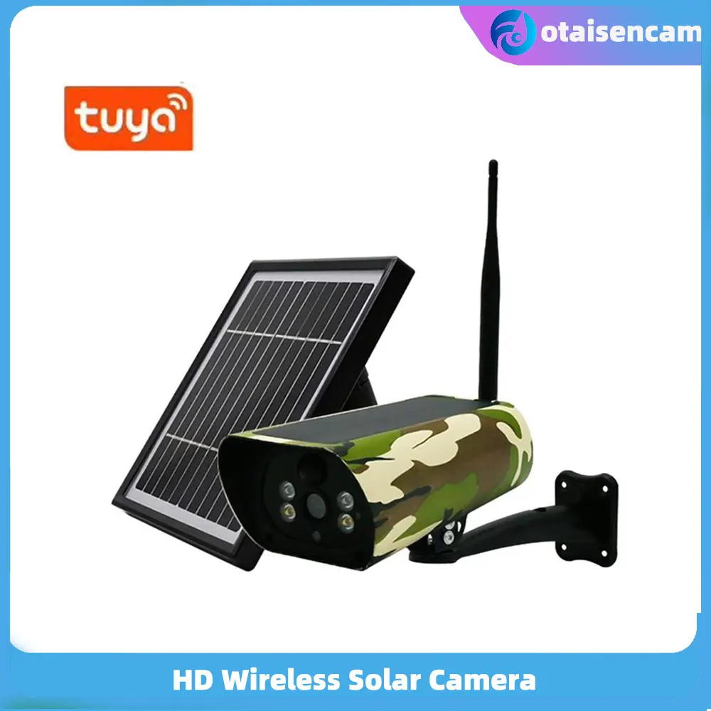 

Wi-Fi Солнечная камера Tuya 1080P, IP67, 1,3 + 3,3 Вт