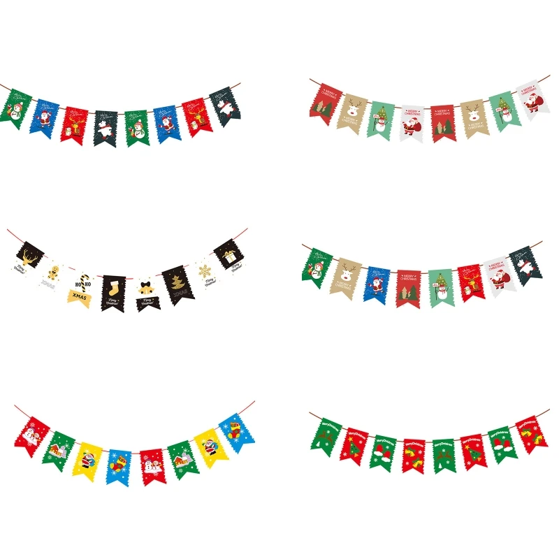 

Merry Christmas Banner Vintage Christmas Fireplace Banner Xmas Indoor Decoration