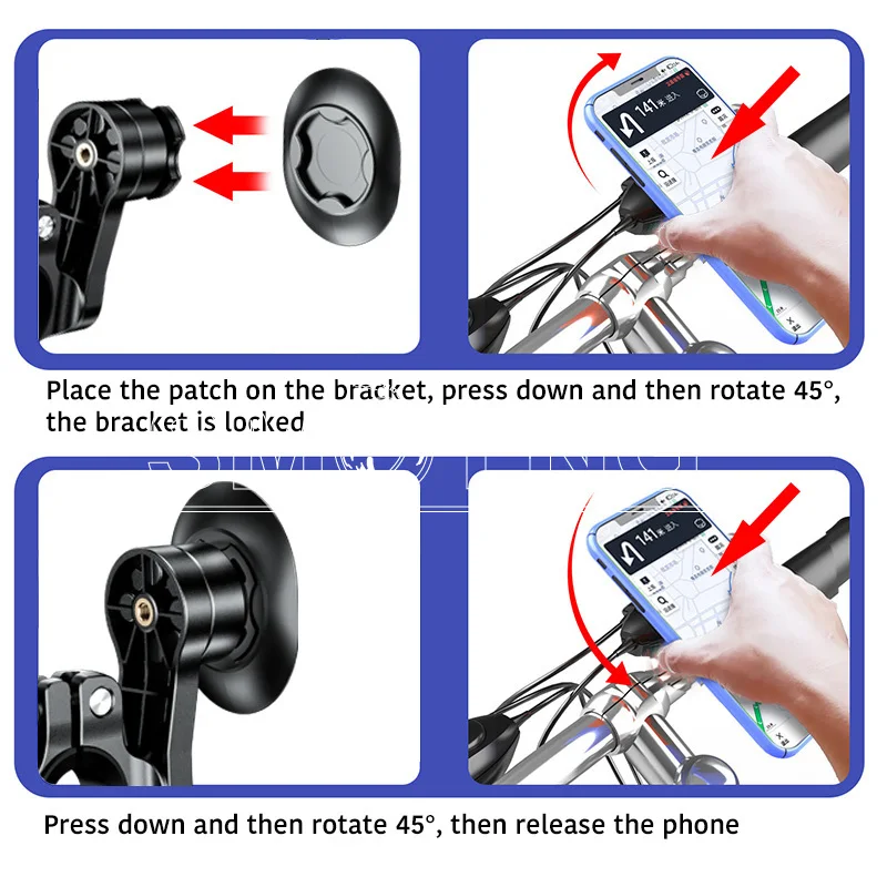 smoyng quick mount motorcycle bicycle phone holder stand adjustable support moto bike handlebar mirro bracket for xiaomi iphone free global shipping