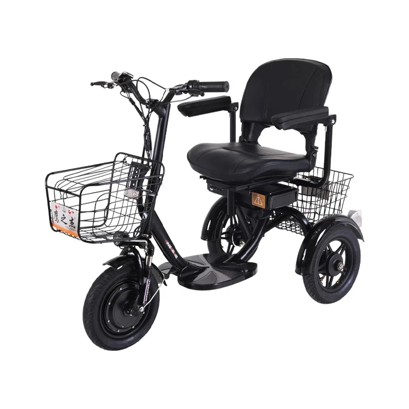 

12 Inch Electric Tricycle Bike For Disabled/Elderly 3 Wheels Electric Bicycles 300W 48V Electric Mobility Scooter