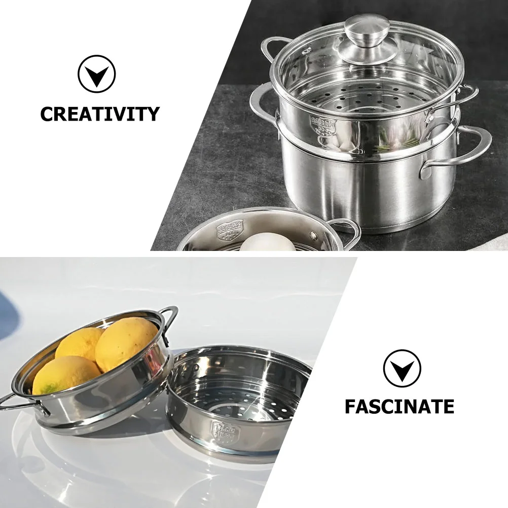 

Steamer Pot Basketvegetable Steam Cooking Cookware Steaming Insert Seafood Metal Dumpling Fish Pan Chinese Cooker Stainless