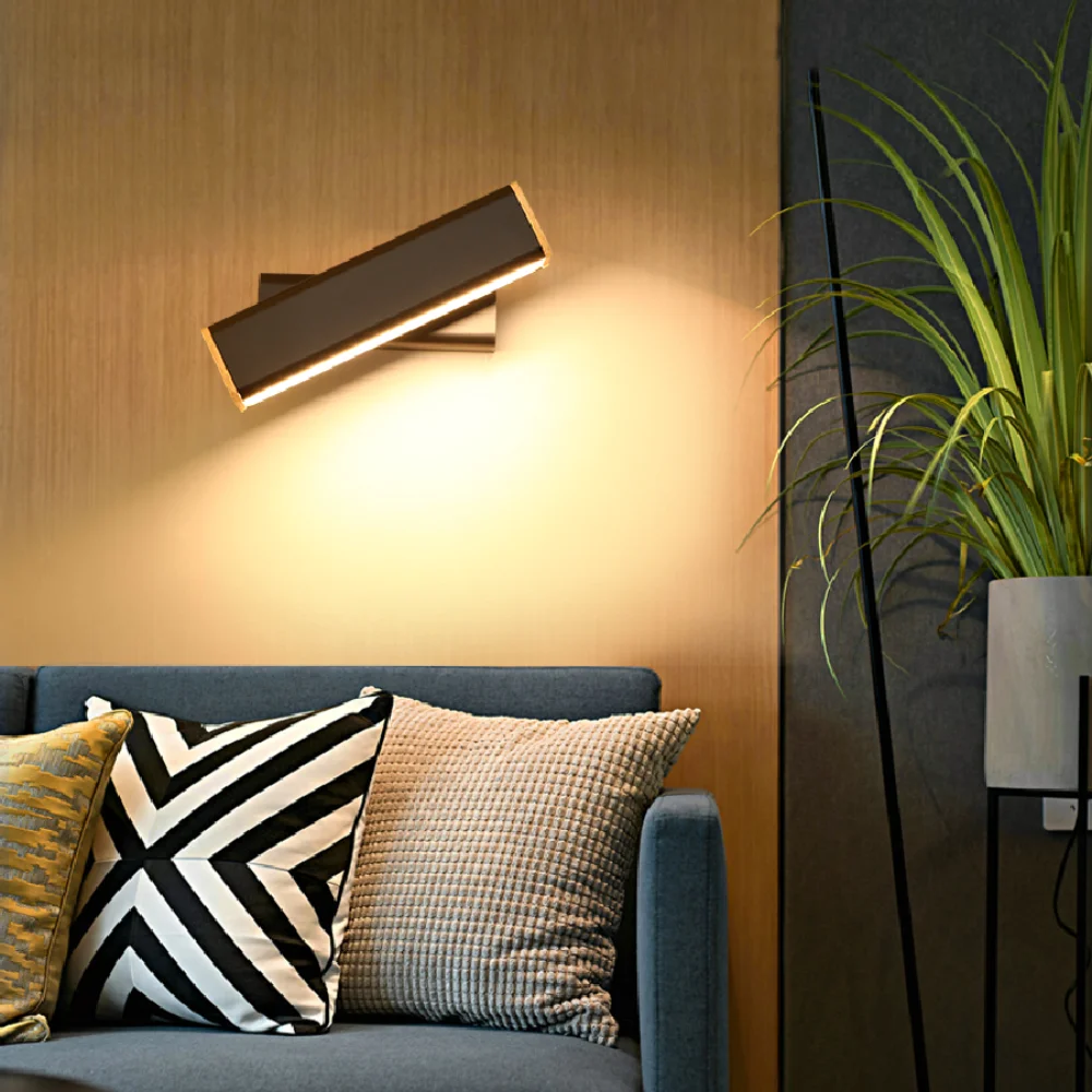 

Modern Minimalist Study Wall Mounted Reading Lamp Corridor Decor Sconces Bedroom 350 Degree Rotatable Led 220V