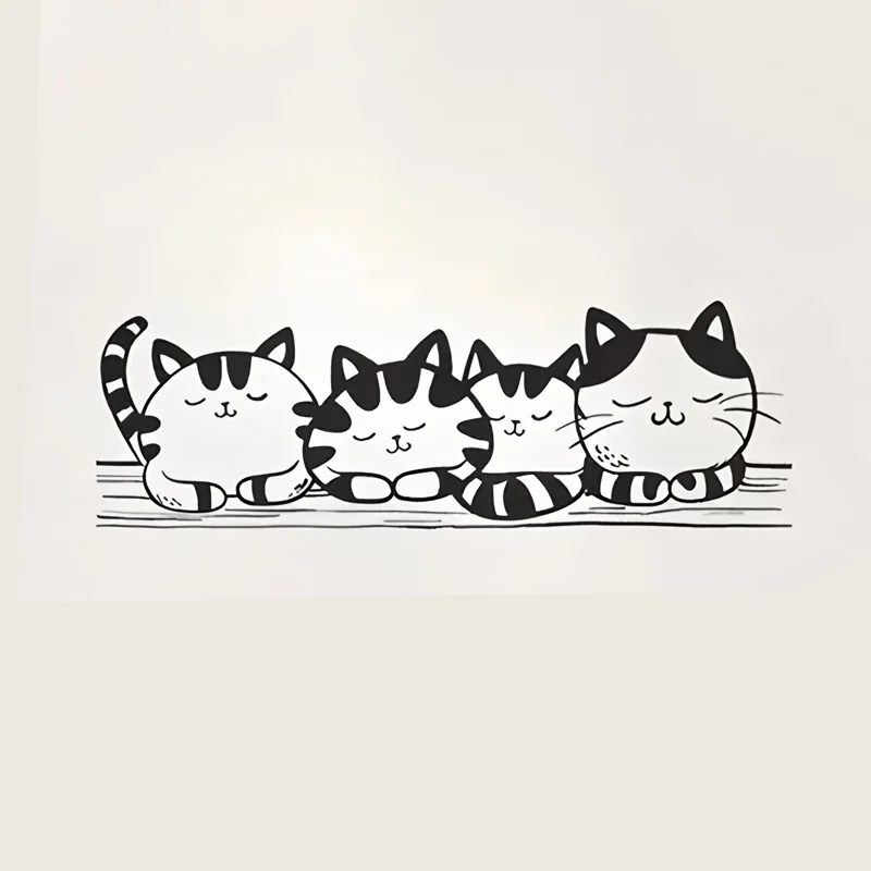 

Наклейка на унитаз кошачий узор