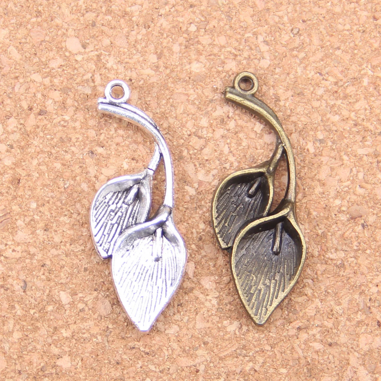

45pcs Charms leaf branch 40x14mm Antique Pendants,Vintage Tibetan Silver Jewelry,DIY for bracelet necklace