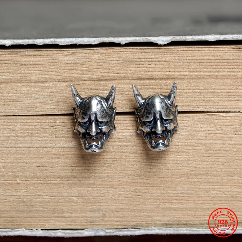 

Серьги-гвоздики MKENDN в стиле панк, 925 Череп из стерлингового серебра Prajna для мужчин и женщин, украшения для ушей в готическом стиле, стиле хип-...