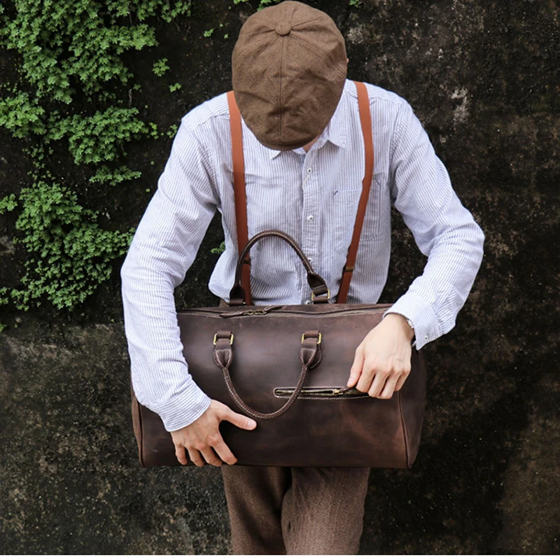 Многофункциональная сумка-мессенджер из воловьей кожи в стиле ретро |