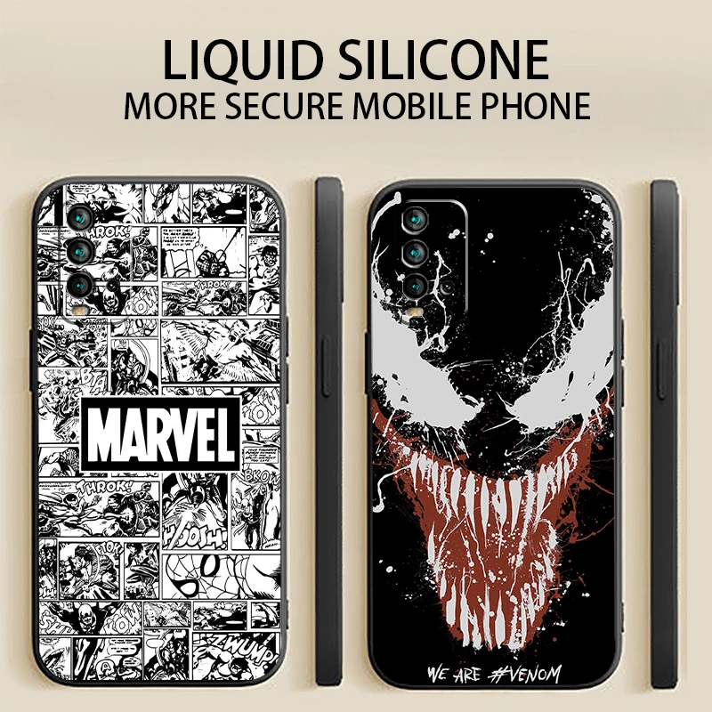 

USA Marvel Comics Phone Case For Xiaomi Redmi 9 9i 9T 9AT 9A 9C Note 9 Pro MAX 5G 9T 9S Back Funda Carcasa Coque ShockProof