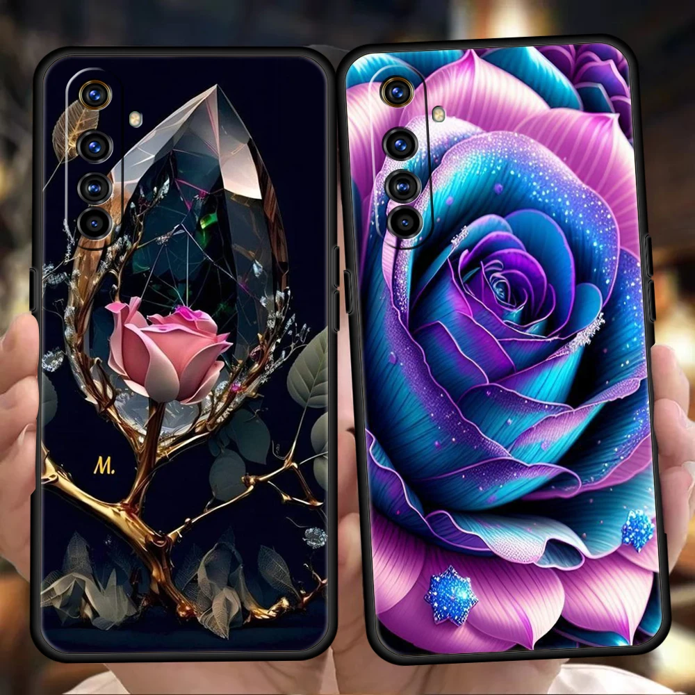 Роза для Oppo A17 A12 A57 A74 A16 Find X5 X6 A52 A53 A54 A15 Reno 6 Z 7 Pro A9 2020