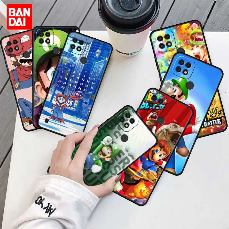 

Phone Case for Oppo Realme C21 C21Y C25 C15 C11 C3 C20 5 6 7 8 5i 6i 7i 8Pro Narzo30A Accessorie Funda Phone Super Mario People