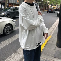 2022 spring new fashion sweater men loose all match long sleeved t shirt korean version trend bottoming shirt boutique clothing