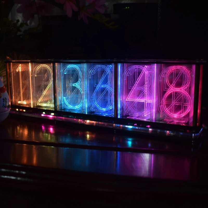 Трубчатые часы с отображением температуры/данных/недели сделай сам комплект