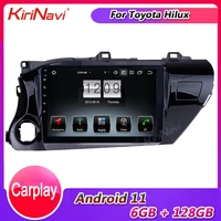 kirinavi 10 1 touch screen 1 din android 11 auto radio automotivo for toyota hilux car dvd multimedia player stereo 4g 2016