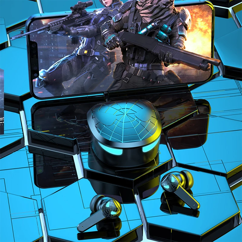 Игровые наушники TWS беспроводные Bluetooth 5 1 игровые музыка двойной режим Нулевая