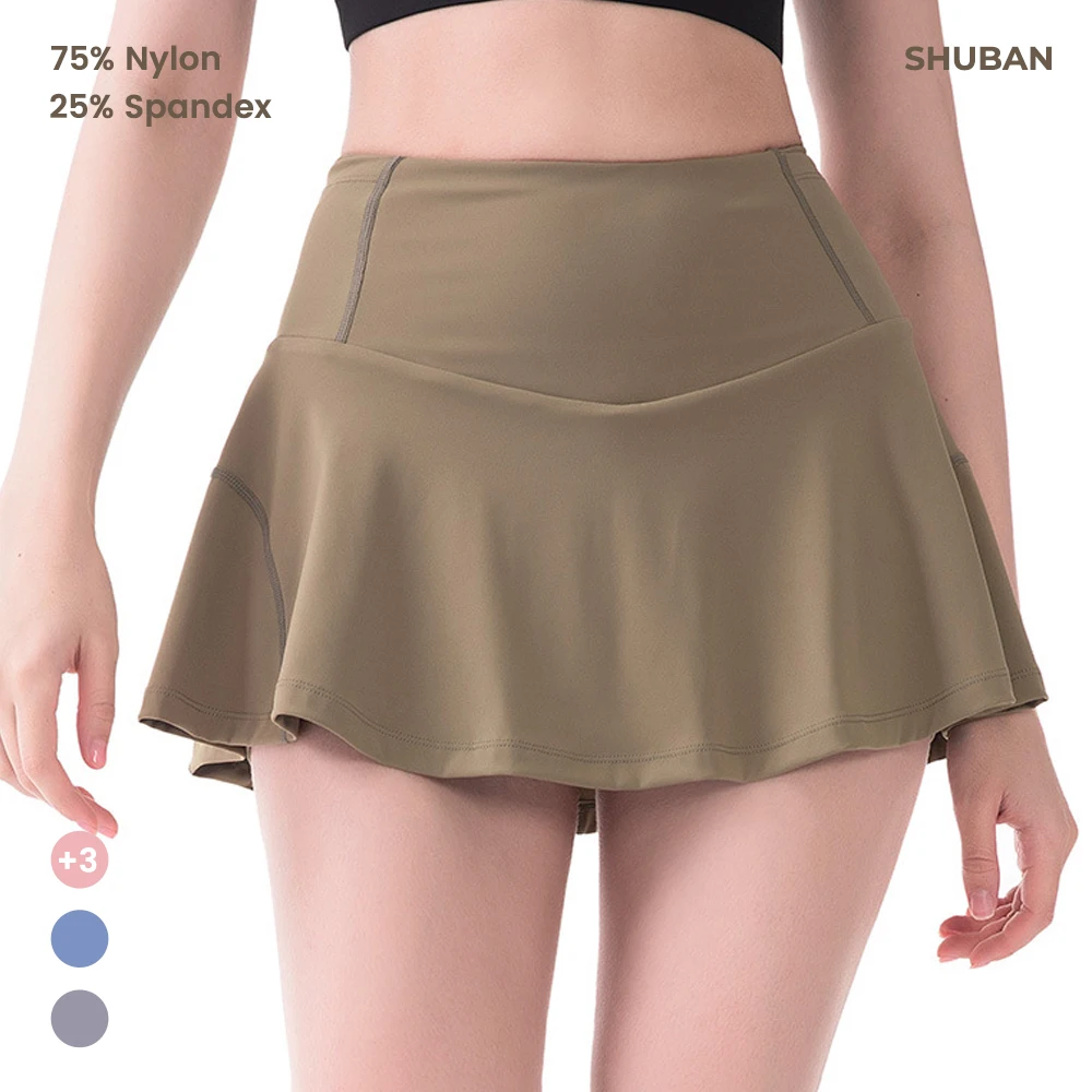

Women's Sports Yoga High Waist Skirts, Running Fitness Tennis Sports Quick Dry Skirts