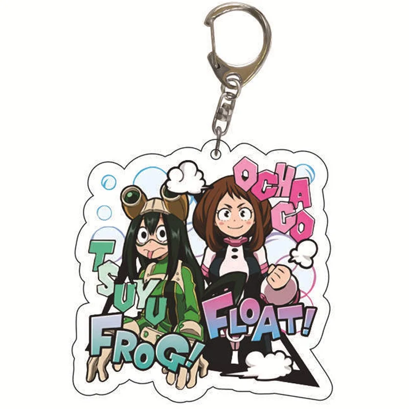 

Anime My Hero Academia Keychains For Women Men Acrylic Cartoon Figure Key Chain Ring Jewelry Girl BagPack Accessories Fans Gifts
