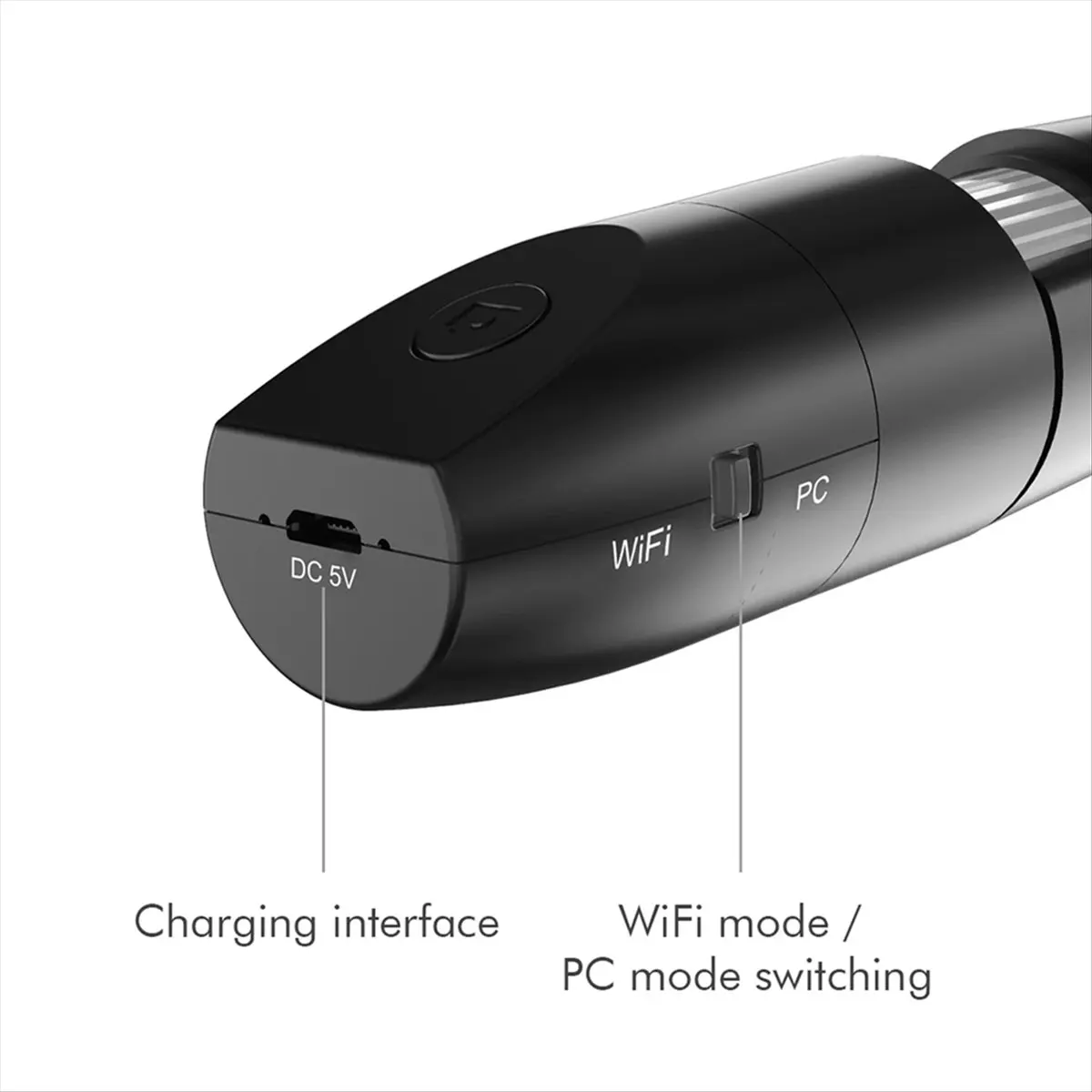 Фото Беспроводной цифровой микроскоп 50X-1000X с Wi-Fi и USB, портативная ручная камера-микроскоп для монет с 8 светодиодами, черный №2